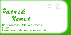 patrik nemet business card